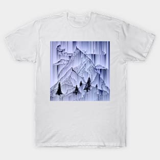 a winter night at the snowed mountains T-Shirt